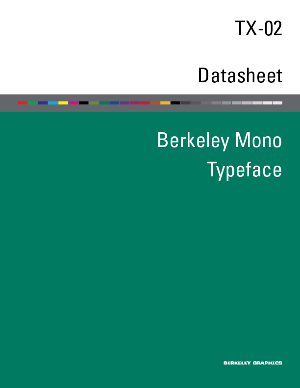 Berkeley Mono - Datasheet